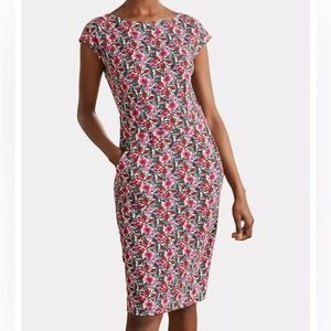 BODEN FLORRIE JERSEY FLORAL DRESS SIZE 12P EUC
